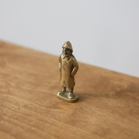 Small Bronze Fisherman Sculpture